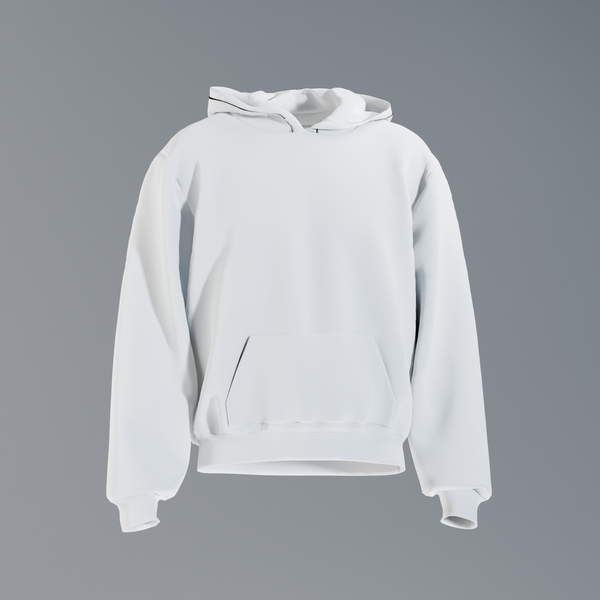 White plain hoodie